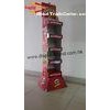 Red 5 Layers Free Standing Cardboard Point Of Purchase Displays Stand Unit
