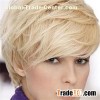 Short Blonde Straight Human Hair Wigs