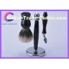 Black acrylic handle mach3 shaving set , razor and brush set with custom logo