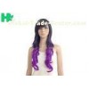 Loose Curly Synthetic Hair Wigs Lace Cap , High Temperature Fiber Wig