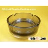 Customized Smoking High white pressed Clear Glass Ashtray / Engraving, printing glassware
