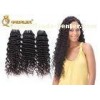 Full Head Deep Curly 1b Virgin Human Hair Extensions Double Wefted
