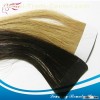 100% virgin Brazilian/Indian human hair PU skin weft with different color and curly