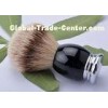 Luxury metal base black handle silver tipped badger hair shaving brush 22mm