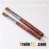 french nail brush with kolinsky hair and red wooden handle