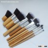 11 Pcs Bamboo Handle Makeup Brush Set For Foundation makeup