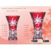 promotional spray printing and frosty Flower art Personalized Glass Vase / clear Vases