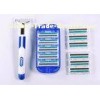 Rubber handle Men Personal care System Razor ,  twin blade razor