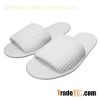 Hotel White Cotton Waffle Slippers