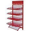 Wire Mesh Display Stands Display Racks For Retail Stores Silver / Red / Black