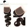 Brazilian Lace Closure Natural Black Body Wave Human Hair , 8" - 18" Length