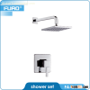 Wall mounted concealed bath shower set