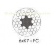 6 x 7 compacted strand wire rope Galvanized / vinyl coated wire rope