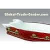 Funeral Wood Casket ,  Cherry Paper Veneer Solid Wooden Coffin Euro Style