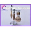 OX horn handle safety razor and brush set , shaving brush kits for male