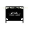 Weldon square breeze barrier with 1c logo single side printing restaurant barriers