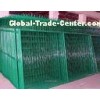 Welded Mesh Fence Panel , Green Welded Metal Mesh Fencing