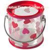 Plastic Tin Candy Containers PVC Tin Box With Transparent Body / Food Storage