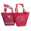 75g Pink Trapezium Nonwoven Fabric Reusable Carrier Bags With Customized Logo For Girls