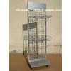 Silver Steel Four Tier Hanging Display Racks Wire Mesh Shelving Units