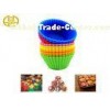 Colored Greaseproof Round Silicone Cupcake Liners SGS / Rohs