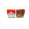 Painted Cartoon Food Grade Tin Containers Tin Can With Cover / Lid