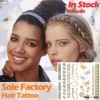 Wholesale metallic gold and silver hair tattoo sticker hair accessories manufacturer