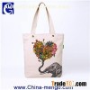 Abstract Art Canvas Tote Bag With Bottom