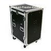 14U Aluminum Plywood DJ Mixer Rack Flight Case With Wheels