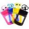0.3mm Vinyl small waterproof pouch for iphone / samsung cell phone