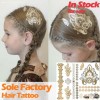 Wholesale temporary gold and silver hair and body tattoo sticker Kylie Jenner hair tattoo manufactur
