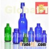 Different Sizes of Glass Blue Bottles