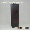 Black Cardboard Paper Wine Bag With Rope Handles