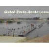 Simple Structure Floating Pontoon Bridge Concrete Deck For Vehicles