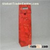 Art Paper Wine Bag With Die-cut Handles