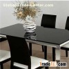 Black Tempered Glass Table