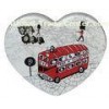 Pride Of London , Heart Shaped Tin Container / Chocolate Packaging Box