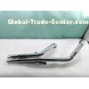 Silver 200CC Motorcycle Exhaust Pipe Electroplating / Polished , Precision Machining Part