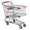 latest style rubber wheel Supermarket Shopping Trolleys Warehouse Series HBE-W-15