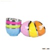 The new Korean stainless steel color anti hot skid resistant Lily bowl fell children bowl double pla