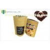 Kraft Paper Coffee Packaging Bags Aluminum Foil Lined Zipper With Valve