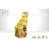 Liquid Vaporizer Foldable POP Cardboard Display Racks With 3 Pallets In Yellow
