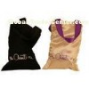 Closet Satin Bag, Fabric Carrier Bags Printed With Ribbon Handle 18 * 23 mm
