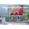 Great  Inflatable Slide Paradise With Castle / Turning For Kids Sliding Fun