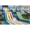 Rainbow Multi Lane Racing Fiberglass Water Slides for Aqua Park Equipment 110m length
