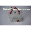 0.25MM 34 * 40cm Inflatable transparent cosmetic bags with double handle