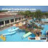 Custom Made Galvanized Pipe Plastic Aqua Park Water Slides Equipment Amusement For Family