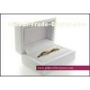 Personalized and beautiful White Wooden Jewellery Boxes, double gold ring storage gift box for weddi