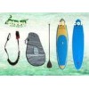 Bamboo Veneer Carbon Fiber Bamboo SUP Paddle Board with Blue Rail / Thrust Fins