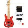 Custom Wooden Red 30 Inch Mini Electric Toy Guitar Kit For Children